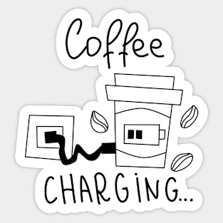 Coffee charging Sticker